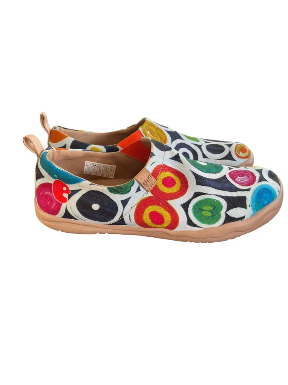 UIN Oopsie Daisy Toledo Colorful Ultra-Lightweight Slip On Sneakers Size 9.5